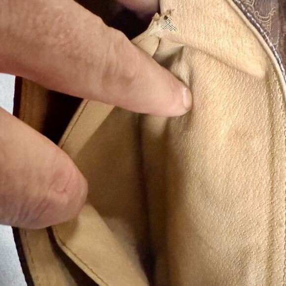 Celine Brown and Tan Leather Messenger Bag - Picture 7 of 12